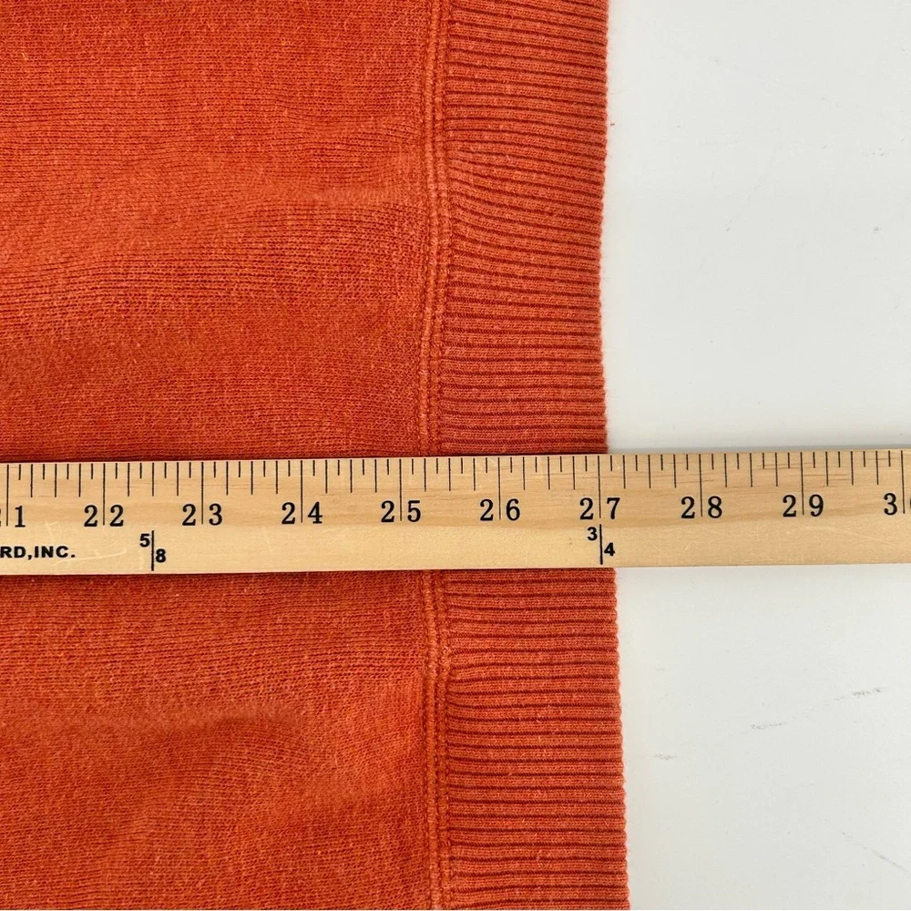 Tommy Bahama Sweater 1/4 Zip Men's XL Earthy‎ Orange Reversible Gray Cotton